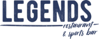 Legends logo for a restaurant and sports bar.